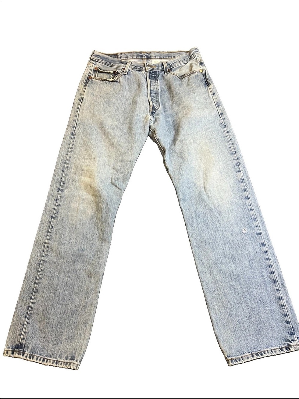 501 levis Buttonfly Well Worn Jeans 34x32(see Meas) BOD 2008 Y2K Grunge Retro
